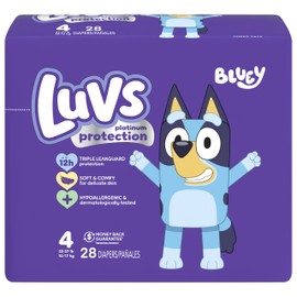 Luvs, Diapers Platinum Protection Size 4, 28 Count