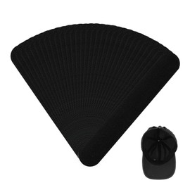 80 Pcs Hat Sweat Liner,Disposable Hat Liner Protector,Absorbent Sweat Pads for Caps,Absorbent Shield Strips for Baseball,Golf, Sports Caps,Keeps Hats Clean and Dry,Men and Women(Black)