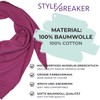 styleBREAKER Women's Muslin Triangular Scarf Made of 100% Cotton, Soft