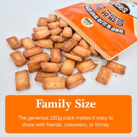 COELO Korean Dalgona Army Biscuits Hardtack 220g (7.76oz) | Fried Barley Gun-bbang Coated Dalgona Chunk Syrup | Crispy Sweet Flavor Snack | Camping Trips Dessert Milk Coffee Topping 달고나 건빵 K-Food