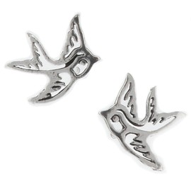 Touch Jewellery 925 Sterling Silver Swallow Stud Earrings