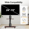 Rolling TV Stand Mobile TV Cart on Wheels for 26-75