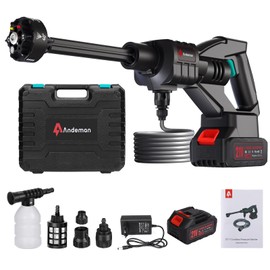 Cordless Pressure Washer 800PSI 1.5GPM - 3.0Ah Battery Portable Cordless Pressure Washer with 6-in-1 Nozzle | for Car Washing, Driveway, Patio, Fence, Home Cleaning