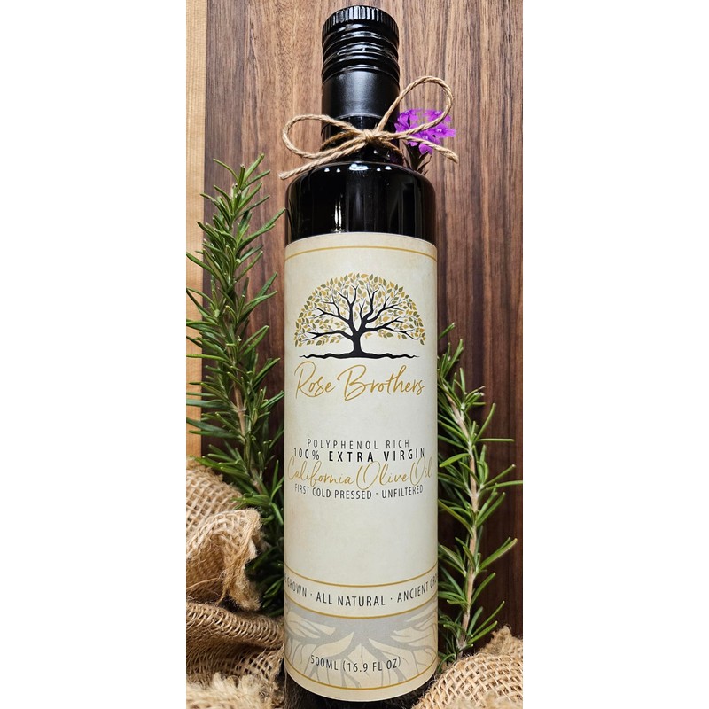 Rose Brothers Extra Virgin Unfiltered Cold Pressed California Olive Oil