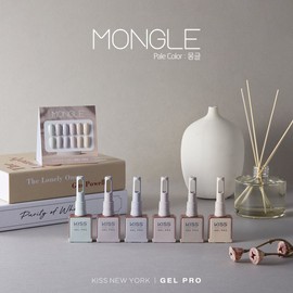 Kiss New York Mongle Gray Tone Pale Color Gel Nail Single Item / 키스뉴욕 몽글 그레이톤 페일컬러 젤네일 단품