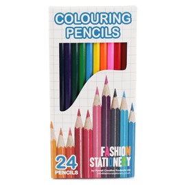 Fashion Stationery Colouring Pencil Set Child Coloured Pencils Crayons for Kids Children or Adults Colour Pens for Sketching Drawing or School Art (24)