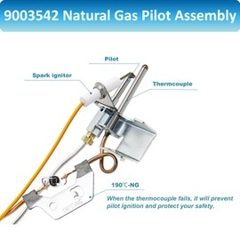 Long Term 9003542 Pilot Assembly Replacement for Natural Gas Water Heater, Compatible with Reliance, A.O.Smith, Kenmore, State GS and GSX, Replaces 100109295,9003542005
