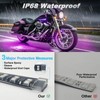8PCS Double Row Motorcycle RGB LED Light Kits with Brake