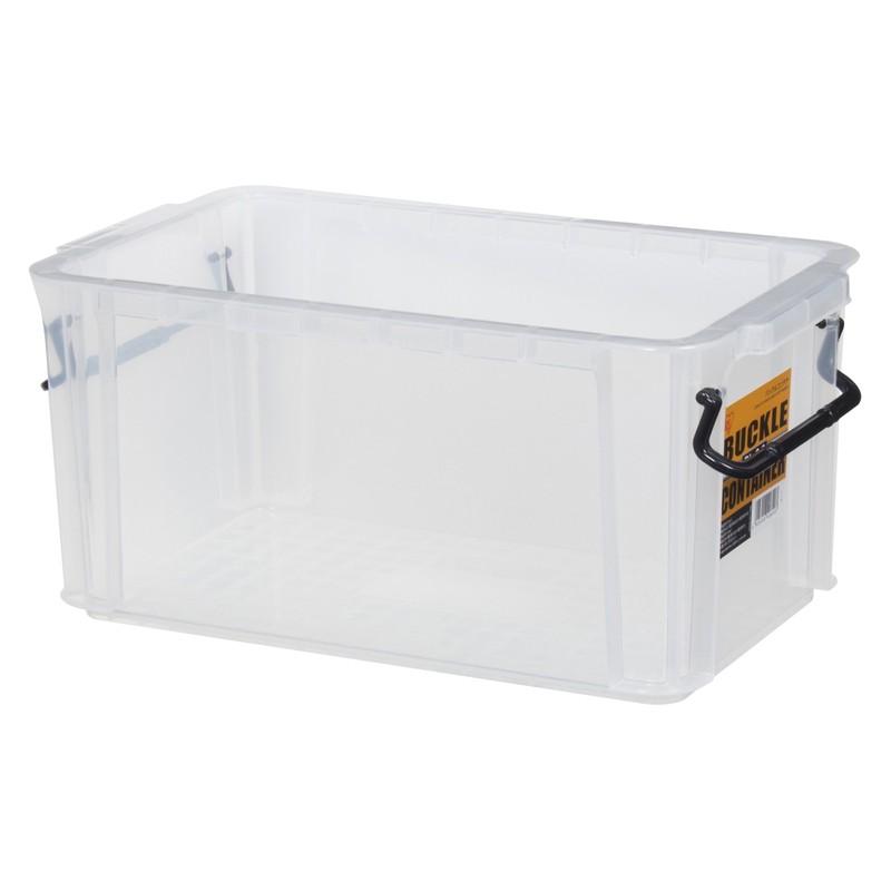 Iris Ohyama BL-6.6 Buckle Container, 1.74 gal (6.6 L), Clear