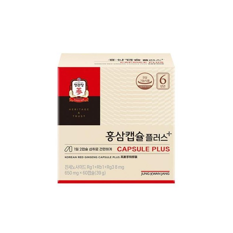 Jongkwanjang 홍삼캡슐플러스 (650mg) Red Ginseng Capsule Plus (650mg)