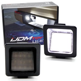 iJDMTOY OEM-Fit 3W Full LED License Plate Light Kit Compatible With Nissan 2016-up Titan, 2022-up Frontier, Powered By 18-Piece Xenon White LED Diodes