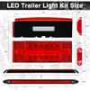LINKITOM LED Submersible Rectangular Trailer Tail Light Kit, Super Bright