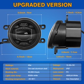 Upgraded LED Fog Lights Assembly Compatible with Tacoma 2016-2023, 4Runner 2014-2023, Tundra 2014-2019, Camry 2007-2014, Corolla 09-14, RAV4 06-12, Yaris 06-13, for RX350 ISF Driving Lamp Accessories