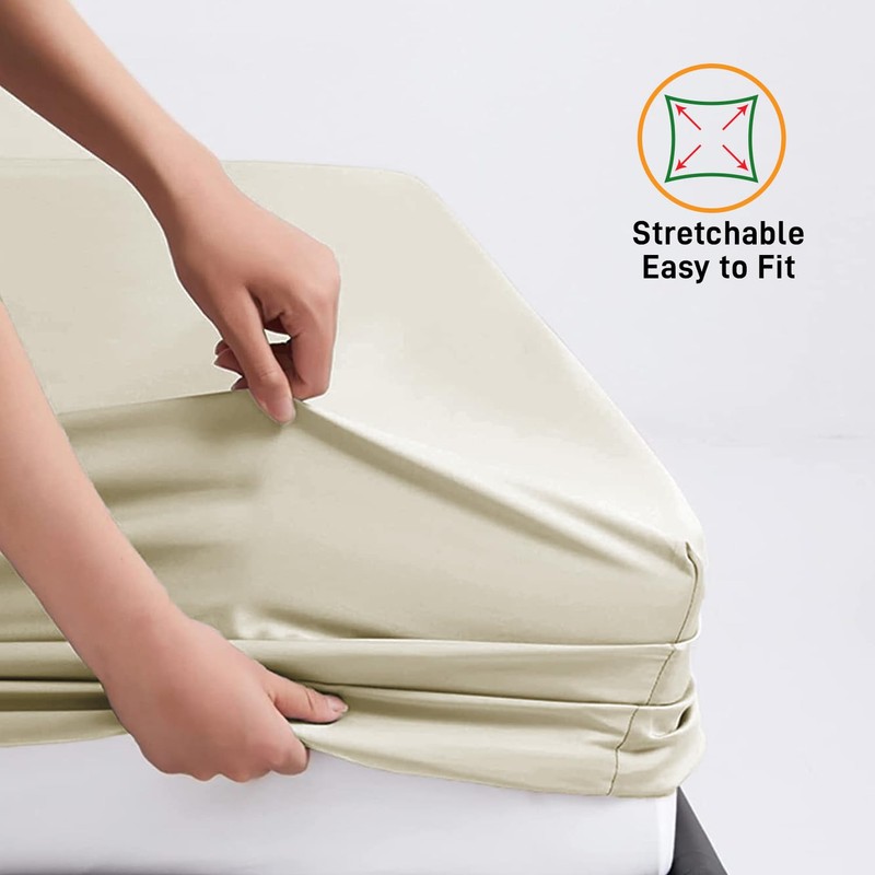 My home store Fitted Sheet 25 cm Deep Brushed Microfiber