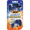 BIC Comfort 3 Advance Men's Disposable Razor, 4-Count