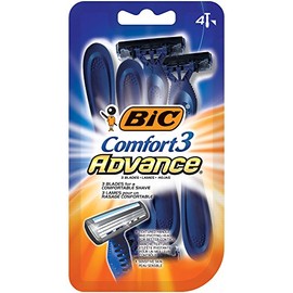 BIC Comfort 3 Advance Men's Disposable Razor, 4-Count