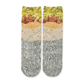 Function Socks Funny Food Kids Socks Youth (Breakfast Burrito)