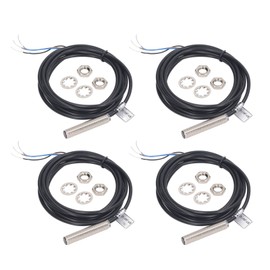 4 Sets Inductive Proximity Switch 8mm Diameter NPN Output 3 Wire NO Contact Approach Sensor 6‑36V DC