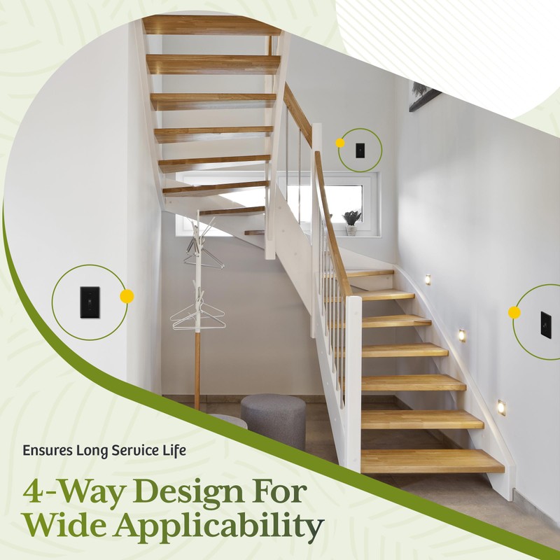 TG 4-Way Toggle Light Switch, Four Way Electrical Wall Switch,