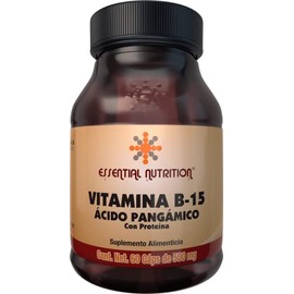 Essential Nutrition, Vitamina B-15 Ácido Pangámico - 60 Cápsulas De 500 Mg