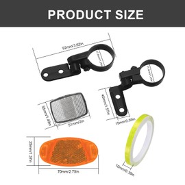 SIGANDG Pack of 7 Spoke Reflectors for Bicycle, Bicycle Reflector, Bicycle Reflectors, Front Rear Spoke Reflectors, Bicycle Cat's Eye Reflectors Set, Rear Reflector Bicycle for Road Bike, MTB, E-Bike