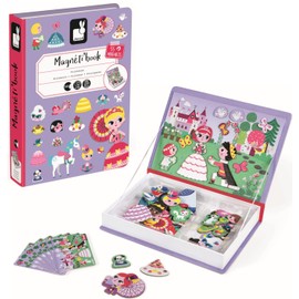 Janod MagnetiBook 63 pc Magnetic Princess Costumes Dress Up Game - Ages 3+ - J02725