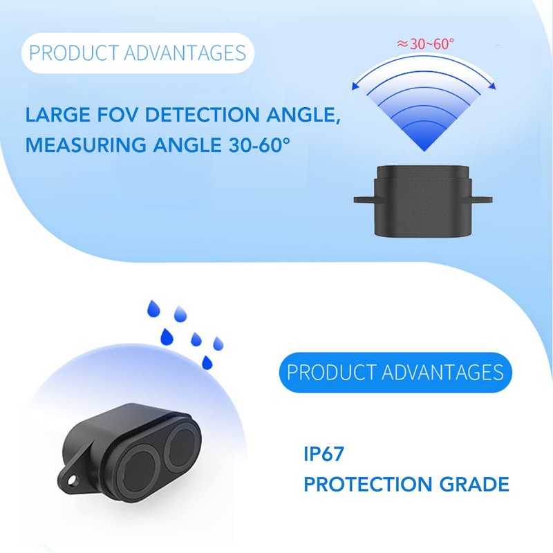 Ultrasonic Distance Sensor, Ultrasonic Sensor Distance Measuring Distance Module IP67