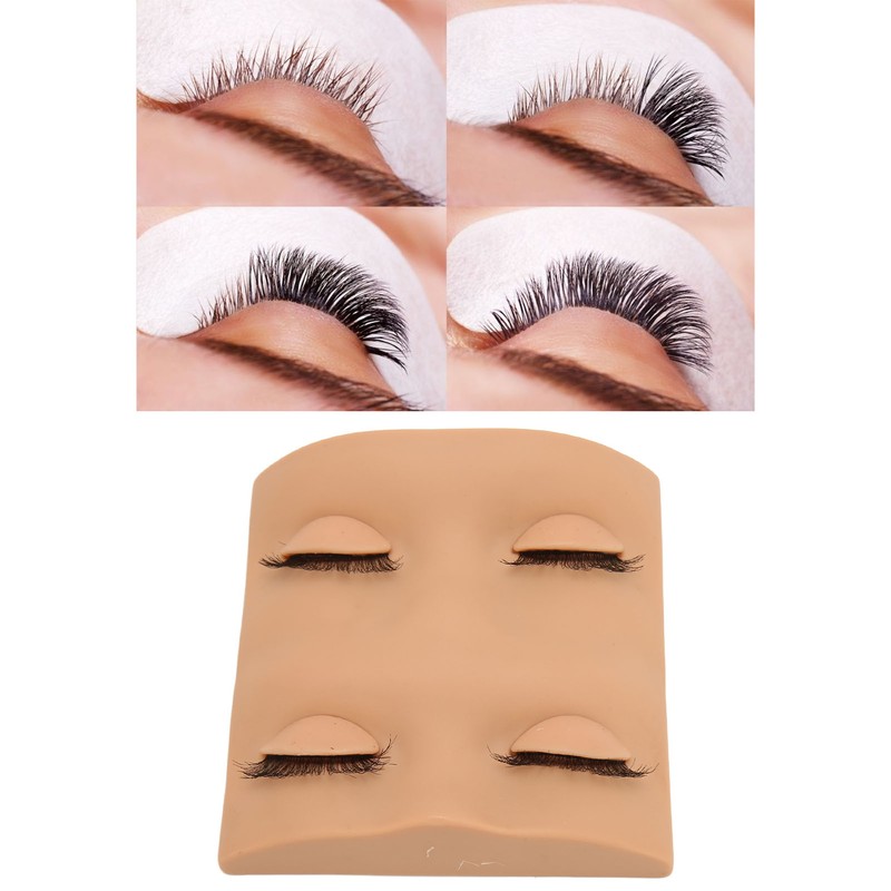 Lash Mannequin Head 2 Pairs Removable Replacement Eyes 3D Simulation