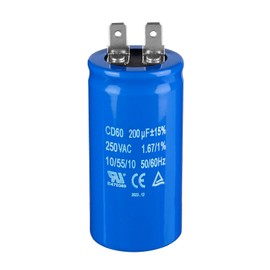 ZOWZEA 200uF/MFD CD60 Motor Start Capacitor 250VAC 50/60Hz for Electric Motor Starting
