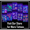 Blacklight Glow Party Temporary Tattoo-1 Sheet - Cobra