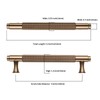 9BUILD 10 Pack Knurled Cabinet Pulls 5 Inch Champagne Bronze