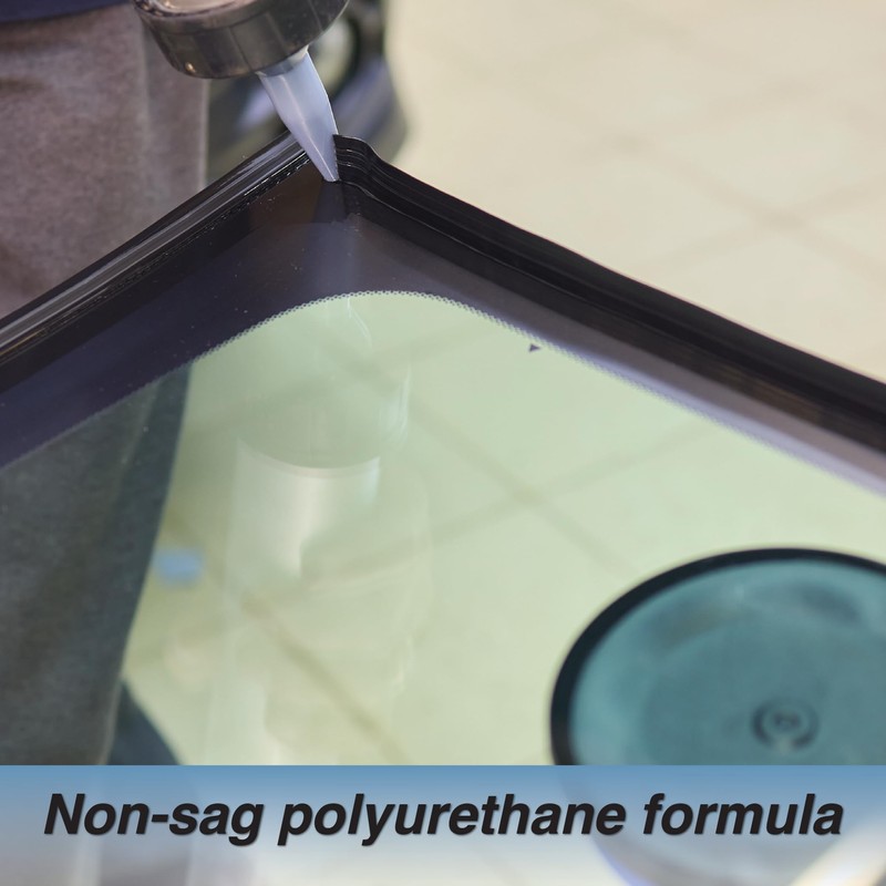 LAUCO Maxi-Seal Black Polyurethane Windshield Adhesive with Fast Curing Non-sag
