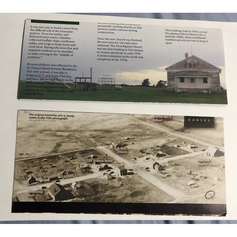 Nicodemus National Historic Site Park Unigrid Brochure +Walk Tour NEWEST