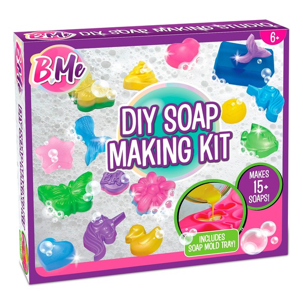 B Me Beginner Soap Making Craft Kits for Kids Girls Ages 6+ | Make 15+ Soap Shapes with 5 Different Scents | Make Your Own Soap Science Kits Toys Gifts