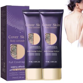 All-Over Teint Perfektionierer, 2PCS All Over Complexion Perfector, Body Coverage Perfector, Bein Make Up Wasserfest ohne Übertragung, Schweißfester Und Lang Anhaltender Concealer (74ml*2)