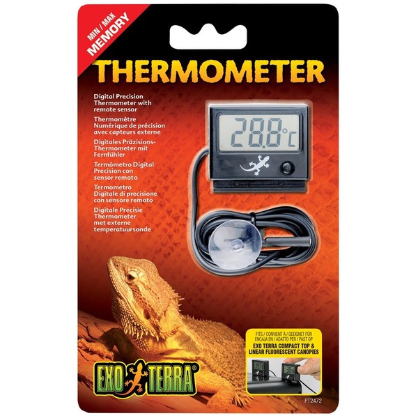 Exo Terra Thermometer, digital, mit Fernsensor, 1 Stück (1er Pack)