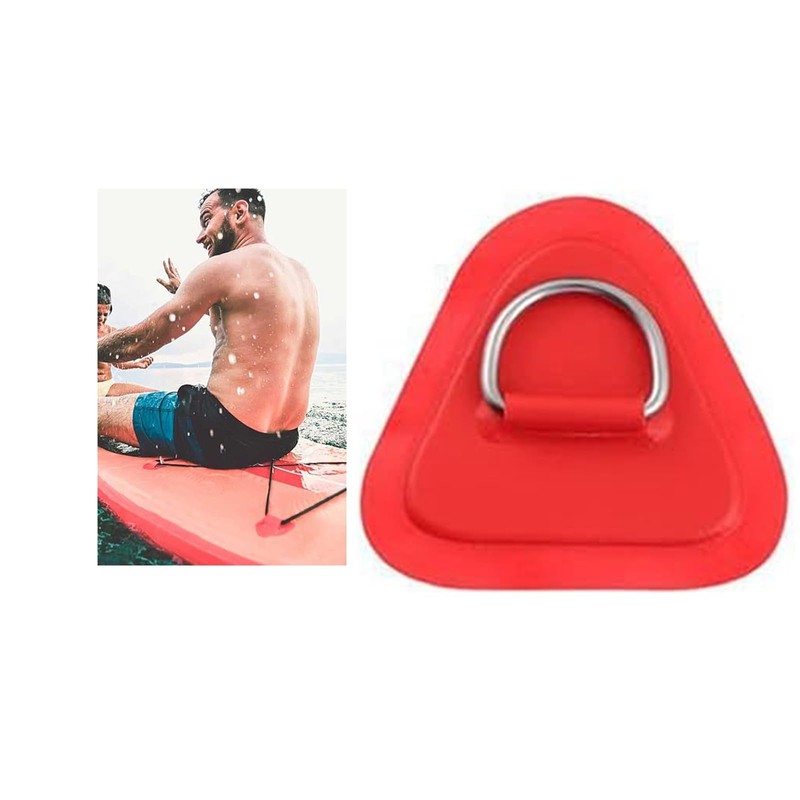 Yuelulala 4pcs D Ring Patch PVC Stainless Steel Triangle Shape