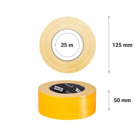 GRIP Eventbasics GRIP Eventbasics Gewebeband gelb (sonnengelb), 50 mm x 25 m, farbiges Gaffa Tape GT 571, sehr hohe Klebkraft, Profi Gewebeklebeband zum Markieren, Basteln, Reparieren uvm. im Innen- und Au?enbereich