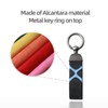 BETTERHUMZ Leather Suede Car Keychain,Key Chain Clip Made of Alcantara,
