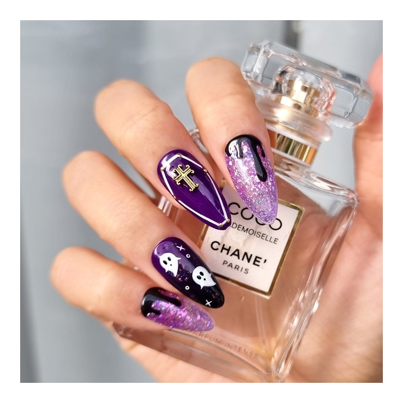 Halloween Handmade Nail Tips - Long Oval / 할로윈 수제네일팁