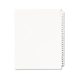 Avery 01330 Avery-Style Legal Exhibit Side Tab Divider, Title: 1-25, Letter, White