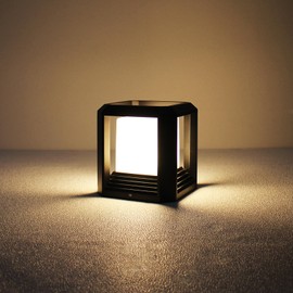 PLUSLED Outdoor Post Lights,Fits 5.91"x5.91"x6.34" Wooden Fence Deck Patio Garden, LED Lamp Post Waterproof Lantern 20W 3000K Modern Black Outdoor Column Lamps ETL certificated…