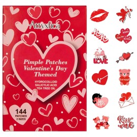 Attyxfica Hydrocolloid Pimple Patches Cute Heart - 144 Count for Face,...