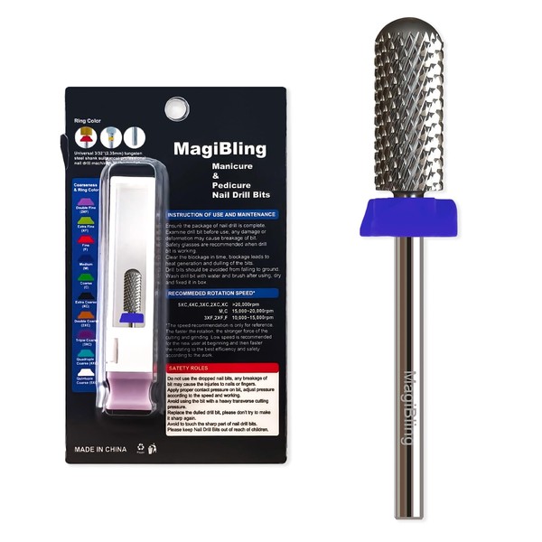 MagiBling Super Cut Small Barrel 3/32'' Safety Tungsten Nail Drill