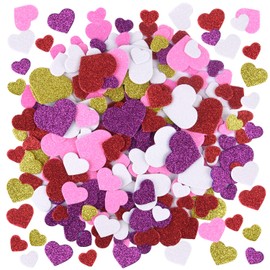 MIAHART 300 Pcs Valentine's Day Heart Foam Stickers Self Adhesive Mixed Color Heart Shape Stickers for Valentine's Day Decoration Wedding Supplies and Art Craft (Style 2)