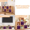 powerking Fabric Storage Box Bins, 2 Pack Foldable Cloth Storage