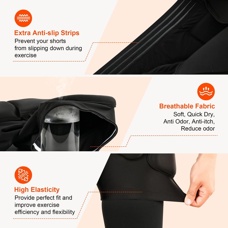 GUOZI 3D Protection Padded Shorts with Hip Butt Tailbone EVA