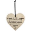 Red Ocean A Whisper From Heaven Wooden Hanging Heart Memorial