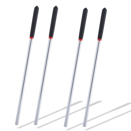 Busieea 4 Pack 17 Inch Garage Door Torsion Spring Winding Tool - Non-Slip Rubber Handle, 1/2 Inch High-Strength Solid Steel Rods for Repairing/Installing/Adjusting Torsion & Tension Springs