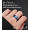 King Ring 8mm Flat Lines Ring – Ultra Polished Mens
